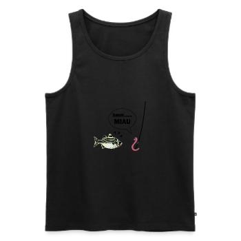 Angler lustig - Männer Premium Bio Tank Top - Schwarz - Vorne - Michal (187cm)