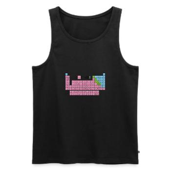 Periodic Table - Men's Premium Organic Tank Top - black - Front - AI Model Male 178 light (178cm)
