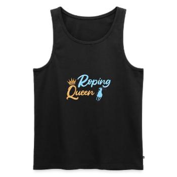 Team Roping - Männer Premium Bio Tank Top - Schwarz - Vorne - Michal (187cm)