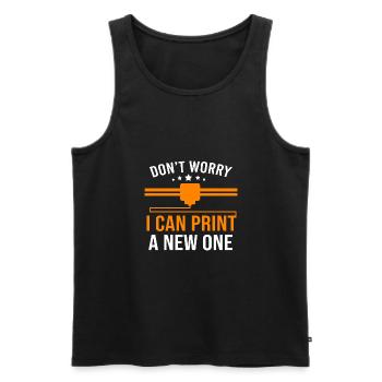 3D Printing Printing Prototype - Men's Premium Organic Tank Top - black - Front - AI Model Male 178 light (178cm)