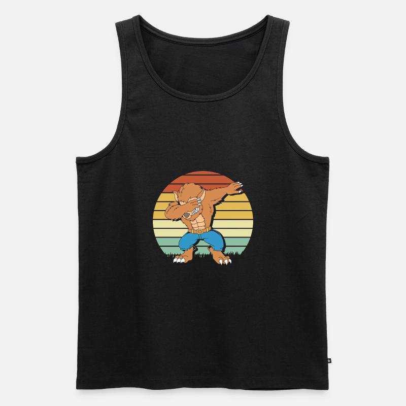 Werwolf - Männer Premium Bio Tank Top - Schwarz