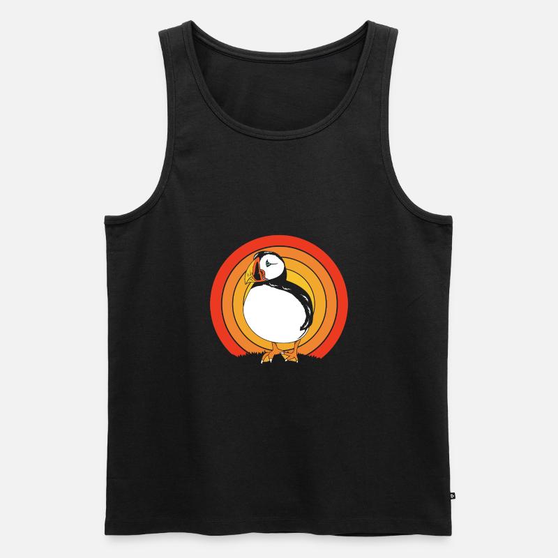 Papageientaucher Puffin - Männer Premium Bio Tank Top - Schwarz