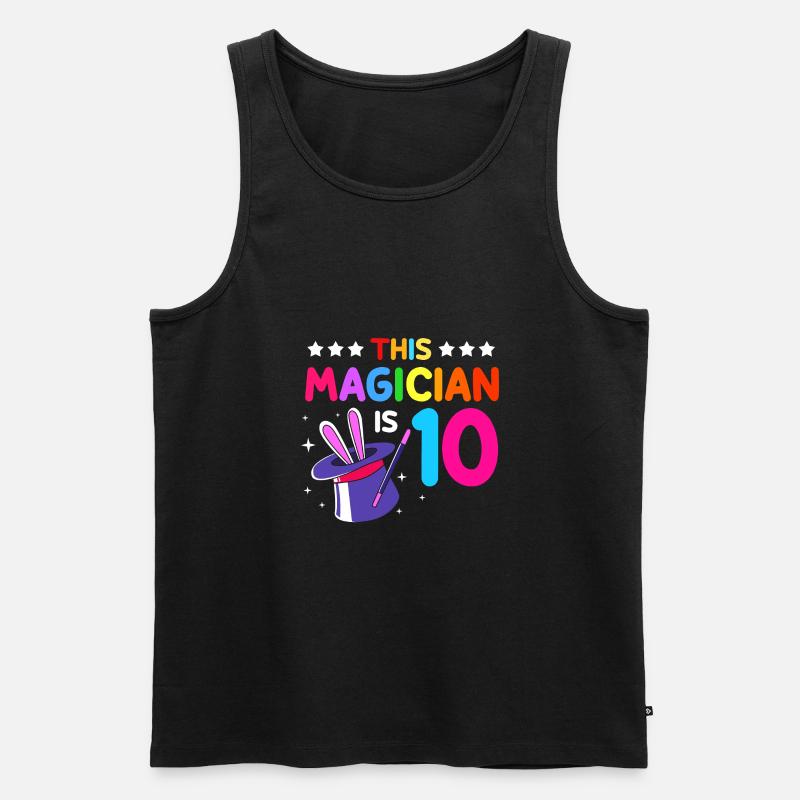 Zauberer Magie Magier - Männer Premium Bio Tank Top - Schwarz