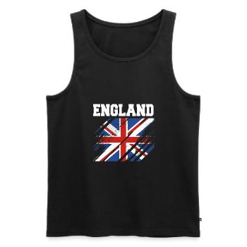 England English - Men's Premium Organic Tank Top - black - Front - Michal (187cm)