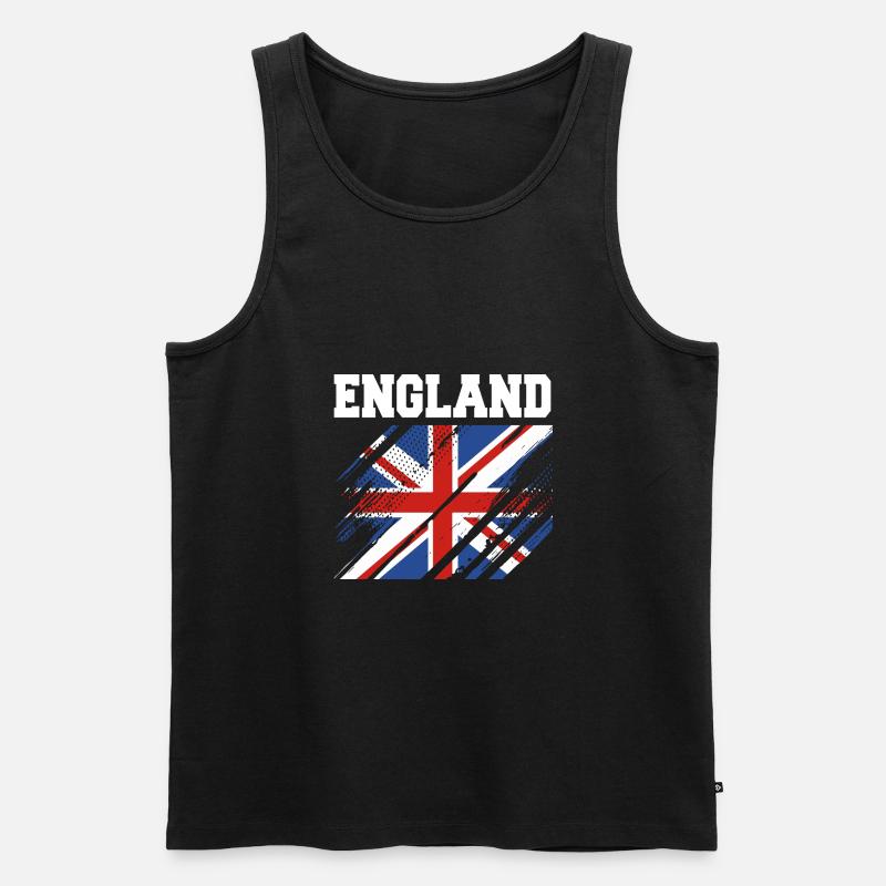 England Englisch - Männer Premium Bio Tank Top - Schwarz