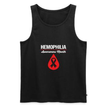 Hémophilie Hémophilie Hémophilie - Débardeur bio Premium Homme - noir - Devant - AI Model Male 178 light (178cm)