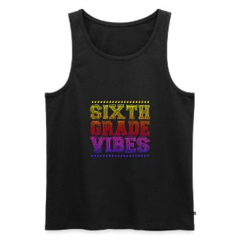 6. Klasse - Männer Premium Bio Tank Top - Schwarz - Vorne - AI Model Male 178 light (178cm)