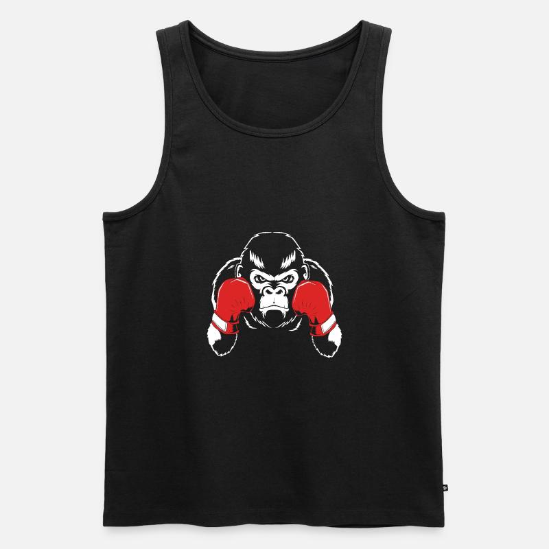 Gorilla - Männer Premium Bio Tank Top - Schwarz