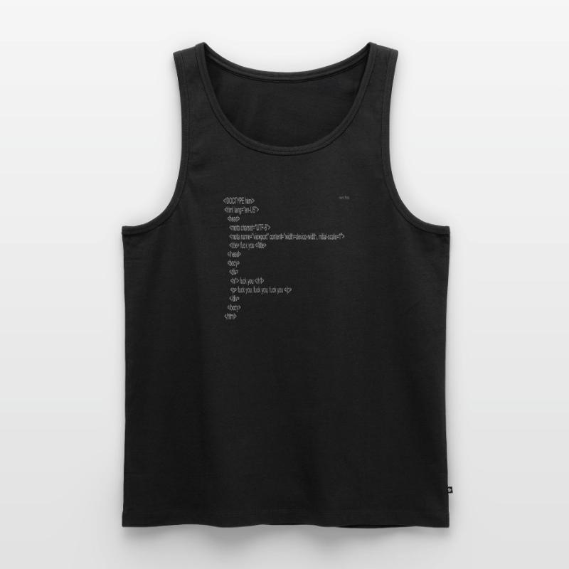 F*ck you - html code Men's Premium Organic Tank Top
