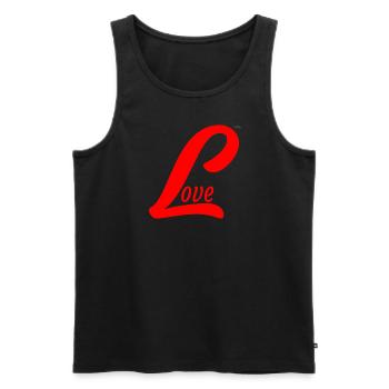 Love - Valentine's day design #2 - Men's Premium Organic Tank Top - black - Front - Michal (187cm)