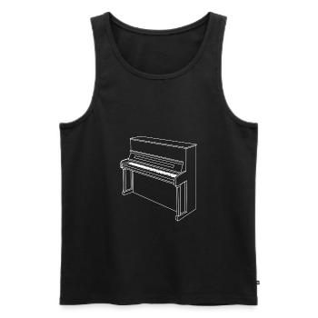 Klavier - Männer Premium Bio Tank Top - Schwarz - Vorne - AI Model Male 178 light (178cm)