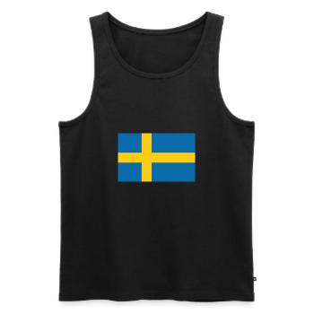 Sweden - Männer Premium Bio Tank Top - Schwarz - Vorne - Michal (187cm)