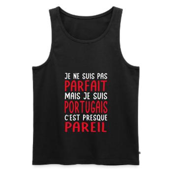 Je ne suis pas parfait mais je suis Portugais - Débardeur bio Premium Homme - noir - Devant - Michal (187cm)