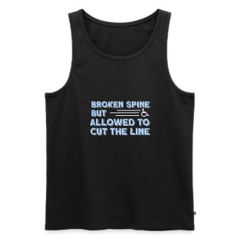 Wheelchair wheelchair access - Men's Premium Organic Tank Top - black - Front - AI Model Male 178 light (178cm)