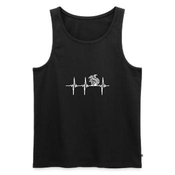 Herzschlag für kleine niedliche Eichhörnchen - Männer Premium Bio Tank Top - Schwarz - Vorne - Michal (187cm)