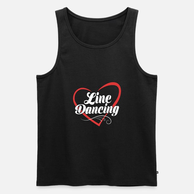 Linedance - Männer Premium Bio Tank Top - Schwarz