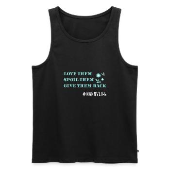 Nanny Babysitterin Tagesmutter - Männer Premium Bio Tank Top - Schwarz - Vorne - AI Model Male 178 light (178cm)