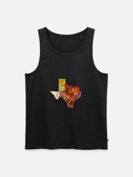 BBQ-Kartendesign für Liebhaber der texanischen - Männer Premium Bio Tank Top - Schwarz