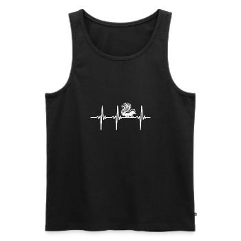 Battement de cœur pour les mignonnes moufettes - Débardeur bio Premium Homme - noir - Devant - Michal (187cm)
