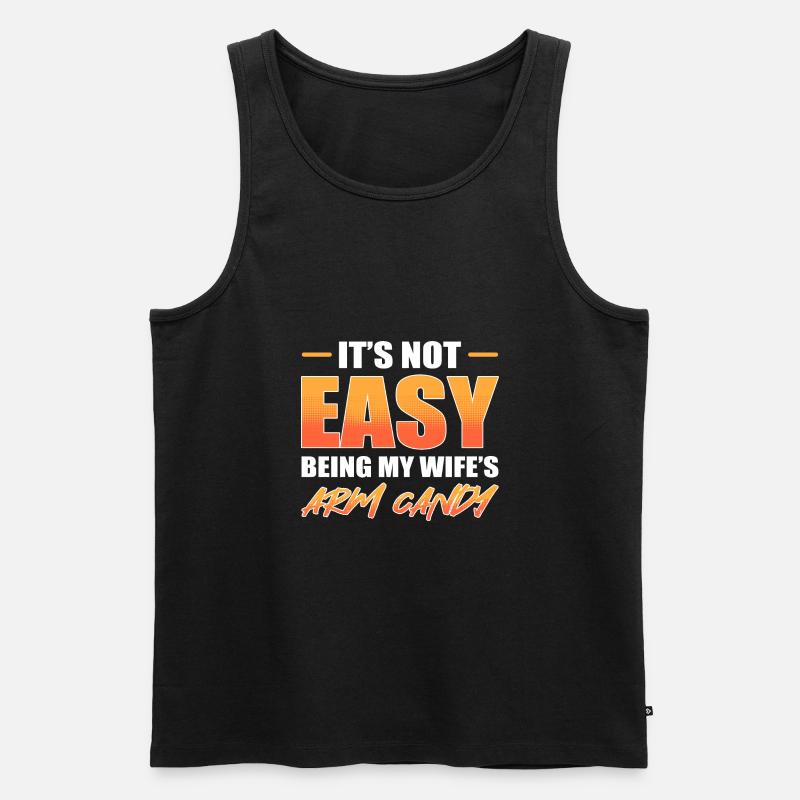 Arm Candy Ehemann - Männer Premium Bio Tank Top - Schwarz