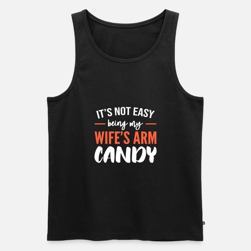 Arm Candy Ehemann - Männer Premium Bio Tank Top - Schwarz
