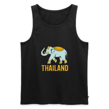 Thailand - Männer Premium Bio Tank Top - Schwarz - Vorne - Michal (187cm)