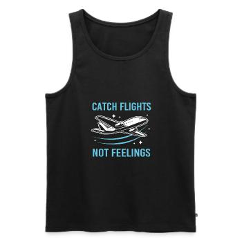 Pilot Airplane - Men's Premium Organic Tank Top - black - Front - AI Model Male 178 light (178cm)