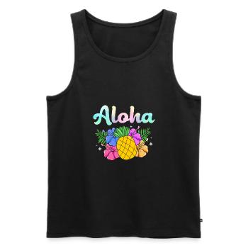 Maui Hawaii Hawaiian - Men's Premium Organic Tank Top - black - Front - AI Model Male 178 light (178cm)
