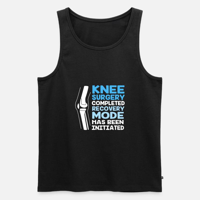 Knie Operation - Männer Premium Bio Tank Top - Schwarz