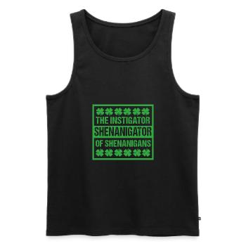 Shenanigan - Men's Premium Organic Tank Top - black - Front - AI Model Male 178 light (178cm)