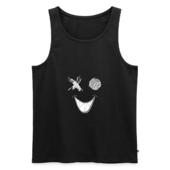 Smile - Men's Premium Organic Tank Top - black - Front - AI Model Male 178 light (178cm)