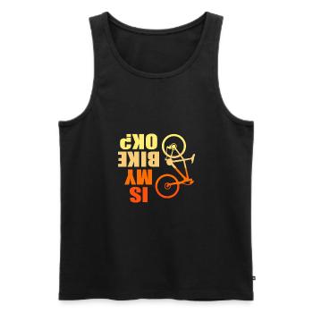 Mountainbike Mountainbiken Mountainbiker - Männer Premium Bio Tank Top - Schwarz - Vorne - AI Model Male 178 light (178cm)
