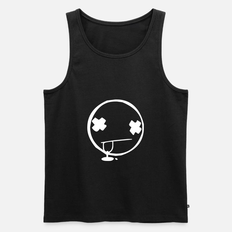 Smiley K.O schwarz - Männer Premium Bio Tank Top - Schwarz