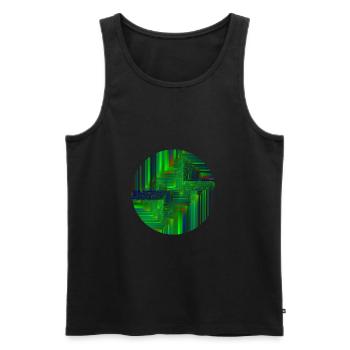 Mathematic Art Fractale Mandelbrot Fractimage - Débardeur bio Premium Homme - noir - Devant - AI Model Male 178 light (178cm)