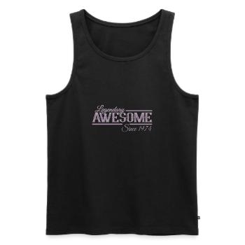 Jahrgang 1974 Awesome Geburtstag Sprüche - Männer Premium Bio Tank Top - Schwarz - Vorne - Michal (187cm)