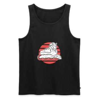 Roller Skating Roller Skates Inline Skates - Men's Premium Organic Tank Top - black - Front - AI Model Male 178 light (178cm)