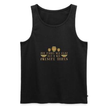 Töpfern Töpfer Keramik - Männer Premium Bio Tank Top - Schwarz - Vorne - AI Model Male 178 light (178cm)