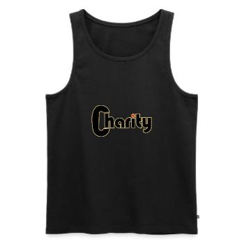Design Charity - Débardeur bio Premium Homme - noir - Devant - Michal (187cm)