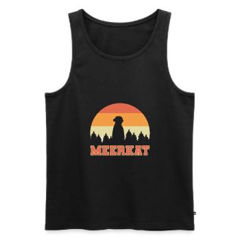 Erdmännchen - Männer Premium Bio Tank Top - Schwarz - Vorne - Michal (187cm)
