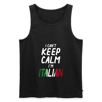 I can´t Keep Calm I´m Italian - Débardeur bio Premium Homme - noir - Devant - Michal (187cm)