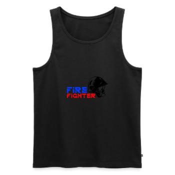 Firefighter ONE - Männer Premium Bio Tank Top - Schwarz - Vorne - AI Model Male 178 light (178cm)