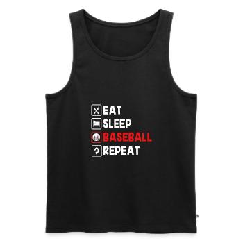 Baseball - Men's Premium Organic Tank Top - black - Front - Michal (187cm)