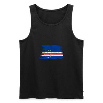 Cape Verde Cape Verde Cabo Verde flag gift - Men's Premium Organic Tank Top - black - Front - AI Model Male 178 light (178cm)