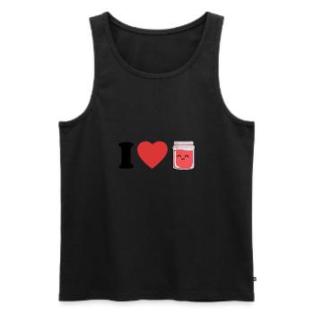 I love jam - Men's Premium Organic Tank Top - black - Front - AI Model Male 178 light (178cm)