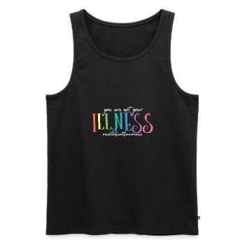 Mental Health Mentale Gesundheit - Men's Premium Organic Tank Top - black - Front - AI Model Male 178 light (178cm)