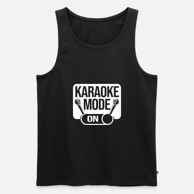Karaoke - Männer Premium Bio Tank Top - Schwarz