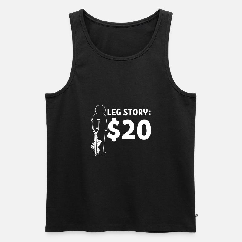 Gebrochenes Bein - Männer Premium Bio Tank Top - Schwarz