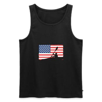 Kayaking Kayaking Canoeing Canoeing - Men's Premium Organic Tank Top - black - Front - Michal (187cm)