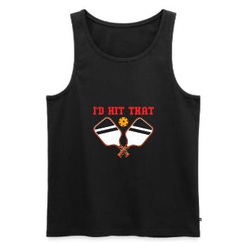 Pickleball Pickleball Pickleball - Männer Premium Bio Tank Top - Schwarz - Vorne - AI Model Male 178 light (178cm)