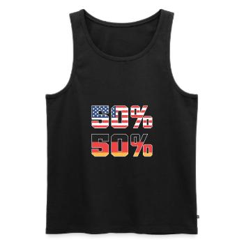 American German - Men's Premium Organic Tank Top - black - Front - Michal (187cm)